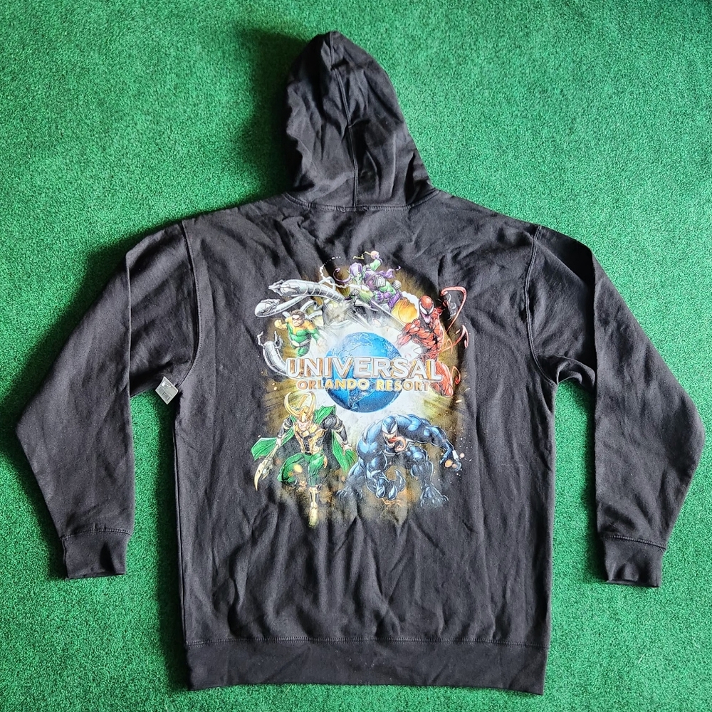 Universal Studios Resort Marvel Villa Full Zip Hooded Hoodie Jacket Mens…